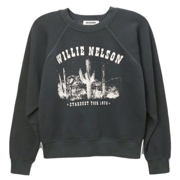 Daydreamer Willie Nelson Stardust Tour Raglan Crewneck - Picture 3 of 12